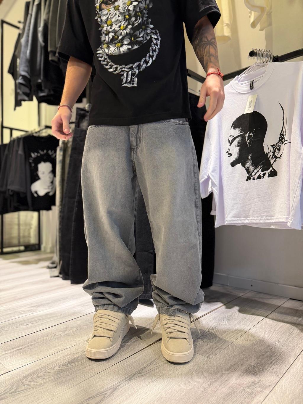 BAGGY gris liso
