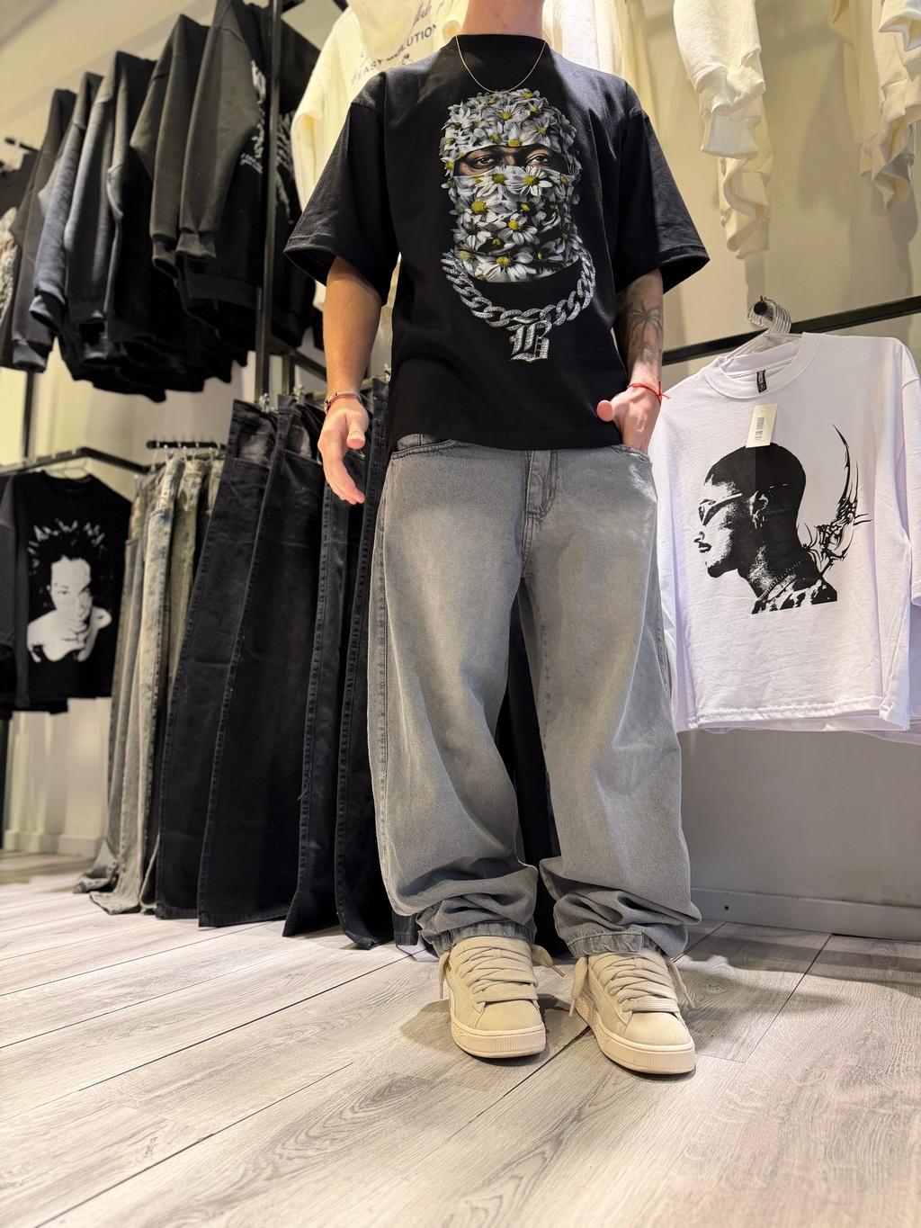 BAGGY gris liso