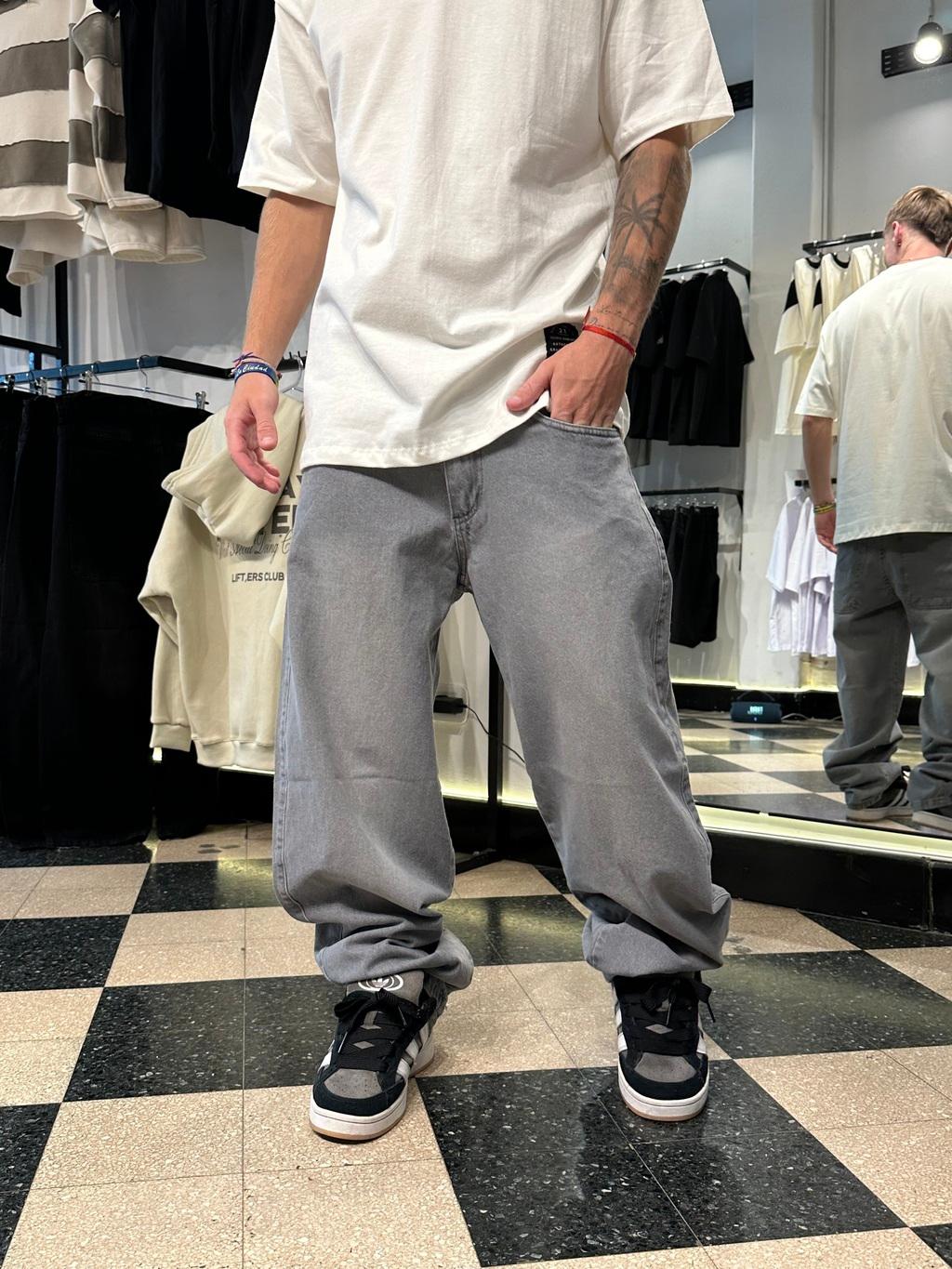 BAGGY gris liso